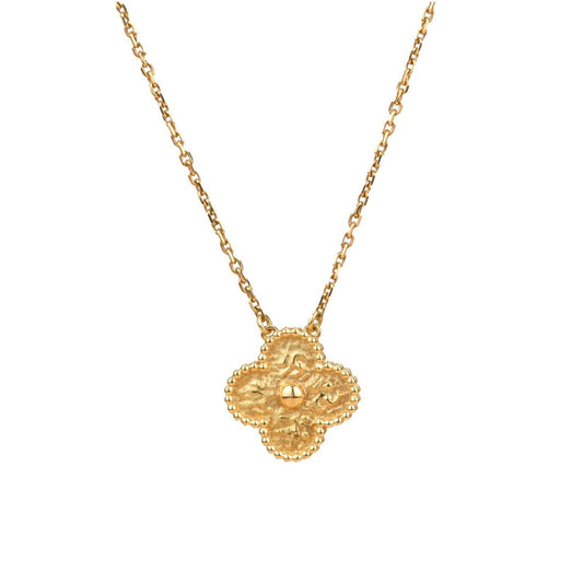 [Glow Muse]CLOVER 15MM  BRONZING NECKLACE
