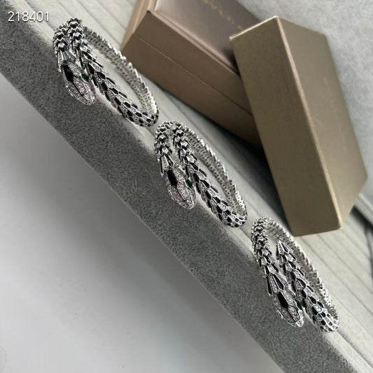 [⭐Glow Muse]NEW OBSIDIAN & DIAMOND SERPENT BRACELET