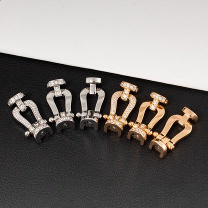 [Glow Muse]FORCE LARGE HORSESHOE HALF DIAMOND BRACELET GOLD