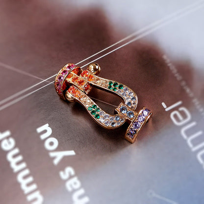 [Glow Muse]FORCE LARGE HORSESHOE  COLORED DIAMOND BRACELET ROSE GOLD