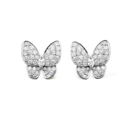 [Glow Muse]BUTTERFLY ALL DIAMOND EARRINGS