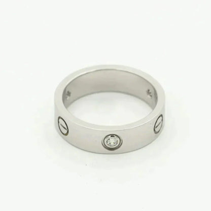 [Glow Muse]LOVE RING 5.5MM 3 DIAMONDS SILVER