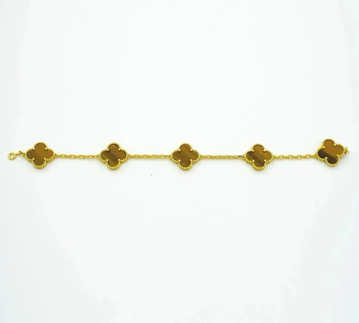 [⭐Glow Muse] CLOVER 5 MOTIFS TIGER EYE BRACELET COLLECTION