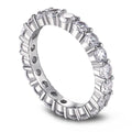 [Tonmkive Jewelry]Sparkling Round Cut Tennis Ring