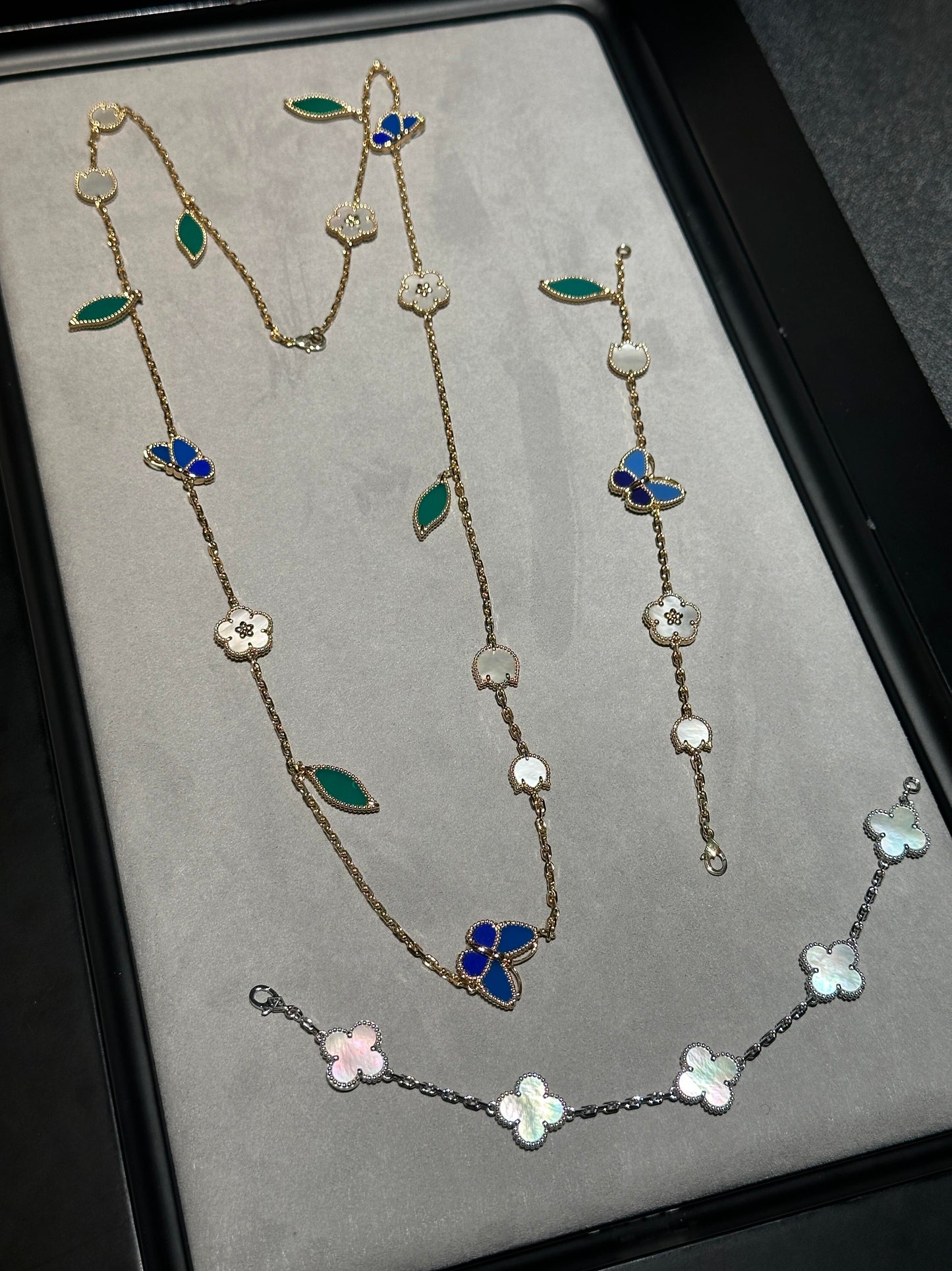 [Glow Muse] 26 NEW CLOVER 15 MOTIFS LUCKY NECKLACE
