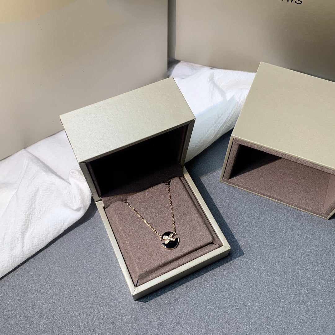 [Glow Muse]JEUX DE PINK GOLD DIAMOND NECKLACE