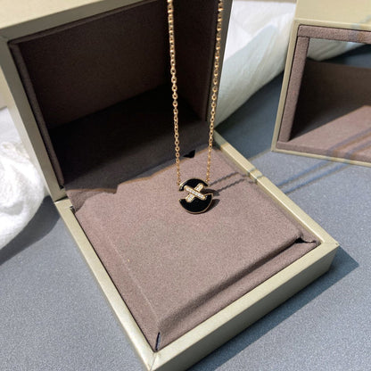 [Glow Muse]JEUX DE PINK GOLD DIAMOND NECKLACE