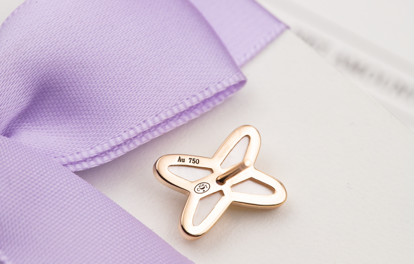 [Glow Muse]JEUX DE WHITE MOP ROSE GOLD DIAMOND EARRINGS