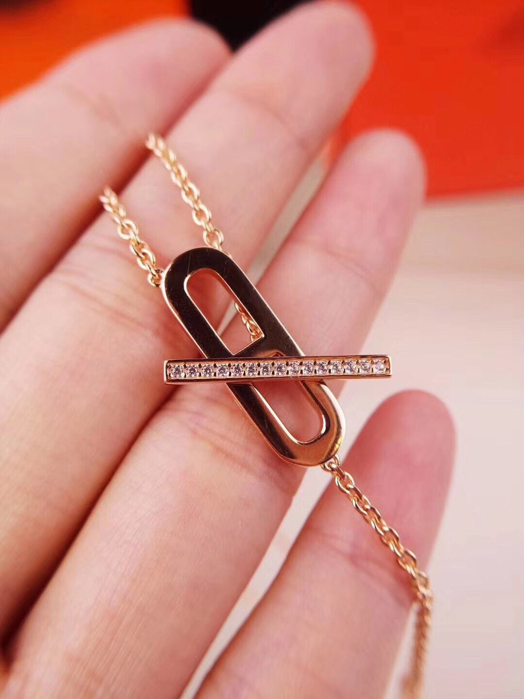 [Glow Muse]HM NECKLACE PLATINUM ROSE GOLD DIAMOND
