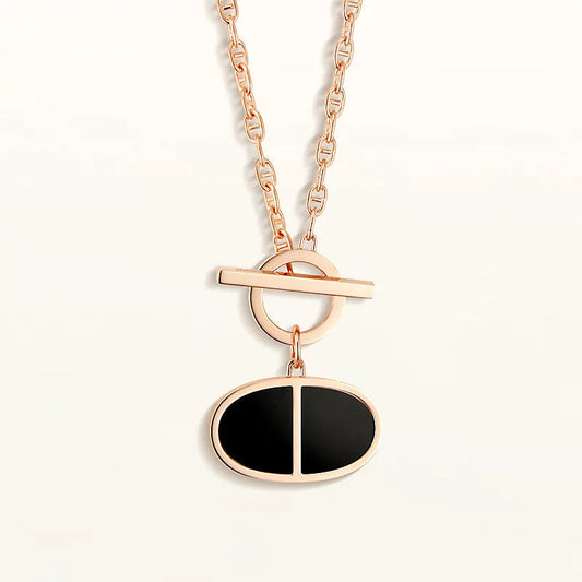 [Glow Muse]CHAINE VERSO BLACK CERAMIC NECKLACE