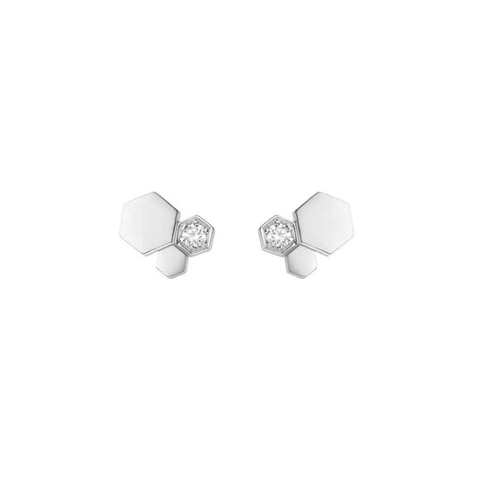 [Glow Muse]BEE LOVE SILVER DIAMOND EARRINGS