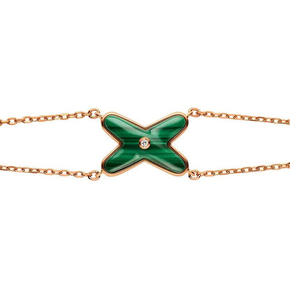 [Glow Muse]JEUX BRACELET MALACHITE PINK GOLD 1 DIAMOND