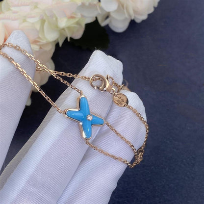 [Glow Muse]JEUX BRACELET TURQUOISE PINK GOLD 1 DIAMOND