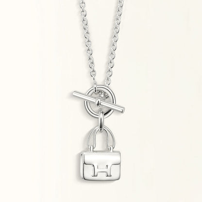 [Glow Muse]POP H PEDANT SILVER NECKLACE