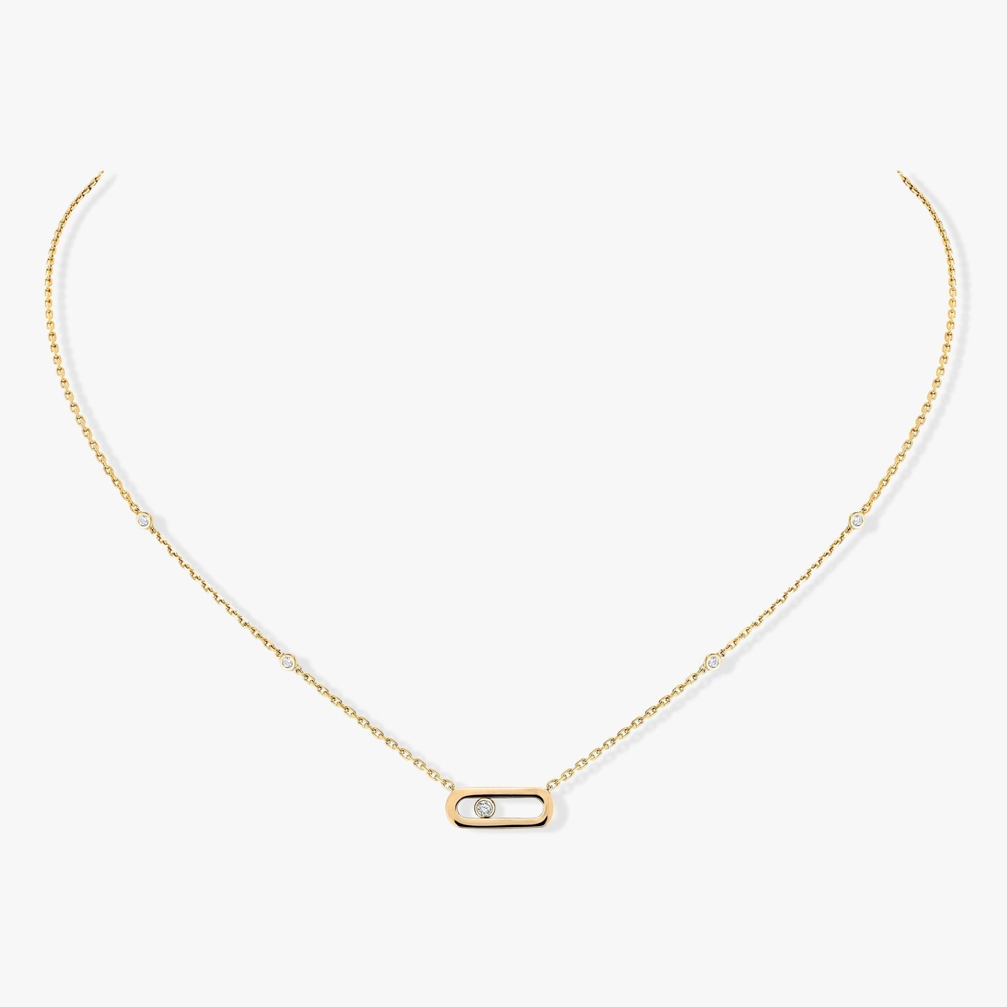 [Glow Muse]MOVE UNO DIAMOND NECKLACE