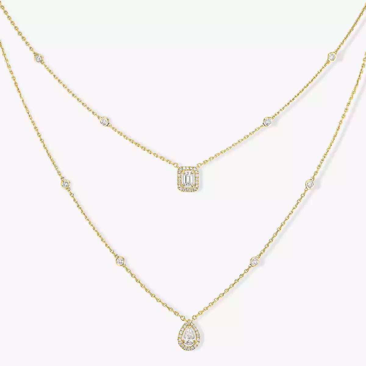 [Glow Muse]Diamond Necklace My Twin 2 Rows