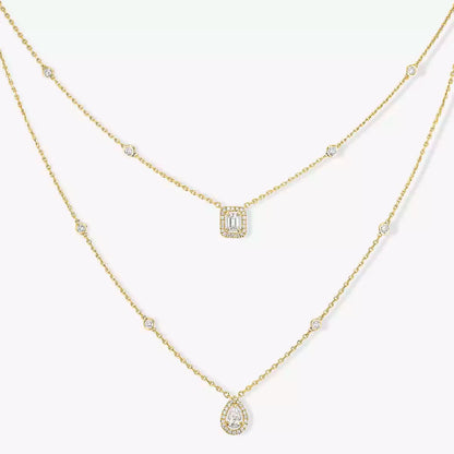 [Glow Muse]Diamond Necklace My Twin 2 Rows