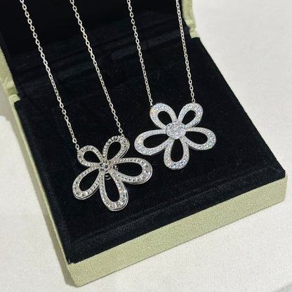 [⭐Glow Musel]FLOWERLACE NECKLACE FULL DIAMONDS