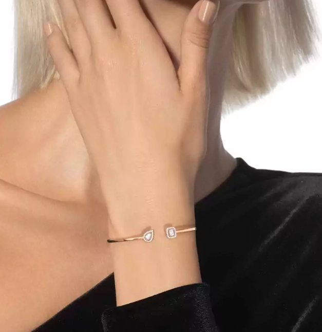 [Glow Muse]MS Delicate Double-Diamond Bracelet
