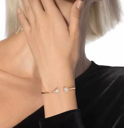 [Glow Muse]MS Delicate Double-Diamond Bracelet