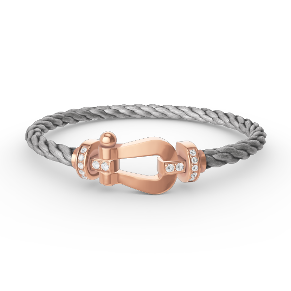 [Glow Muse]FORCE LARGE HORSESHOE HALF DIAMOND BRACELET ROSE GOLD
