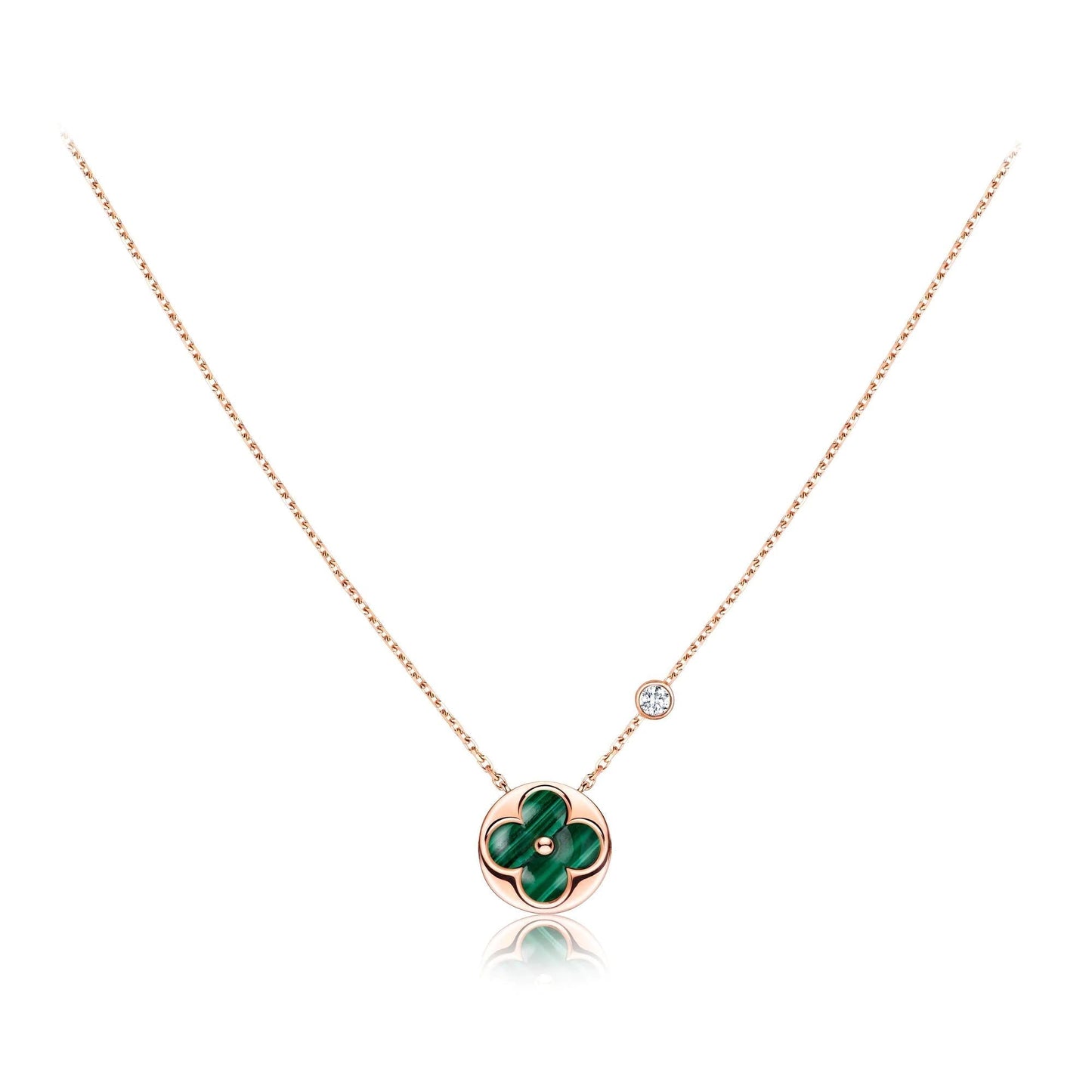 [Glow Muse]SUN PEDANT PINK GOLD 1 DIAMOND NECKLACE