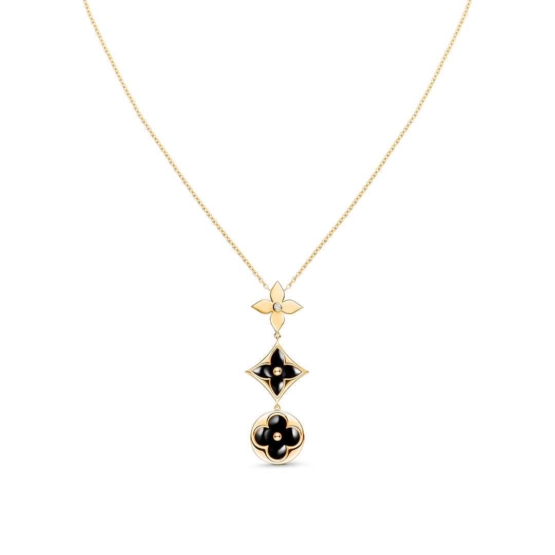 [Glow Muse]STAR AND SUN ONYX PINK GOLD NECKLACE