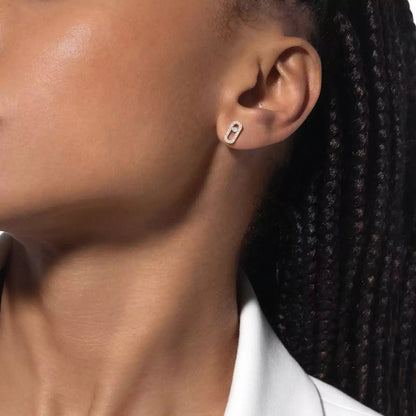 [Glow Muse]Move Uno Diamond Earrings