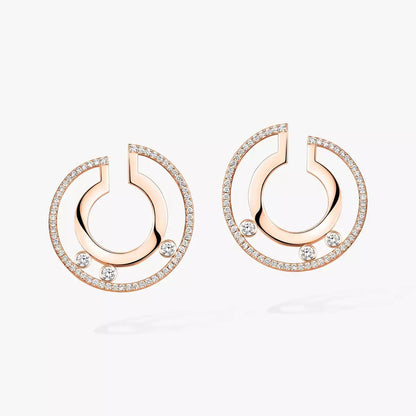[Glow Muse]Move Romane Small Diamond Hoop Earrings