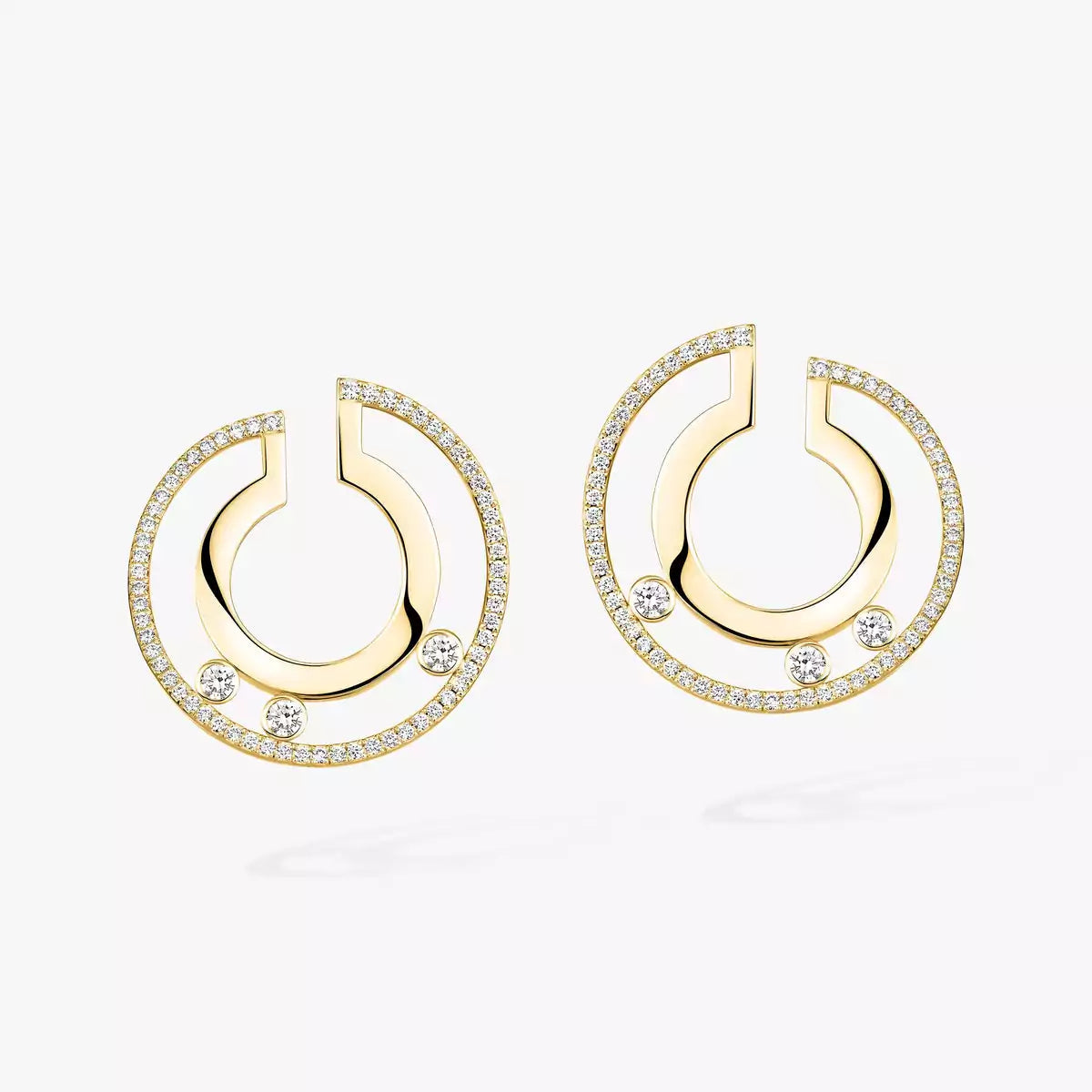 [Glow Muse]Move Romane Small Diamond Hoop Earrings