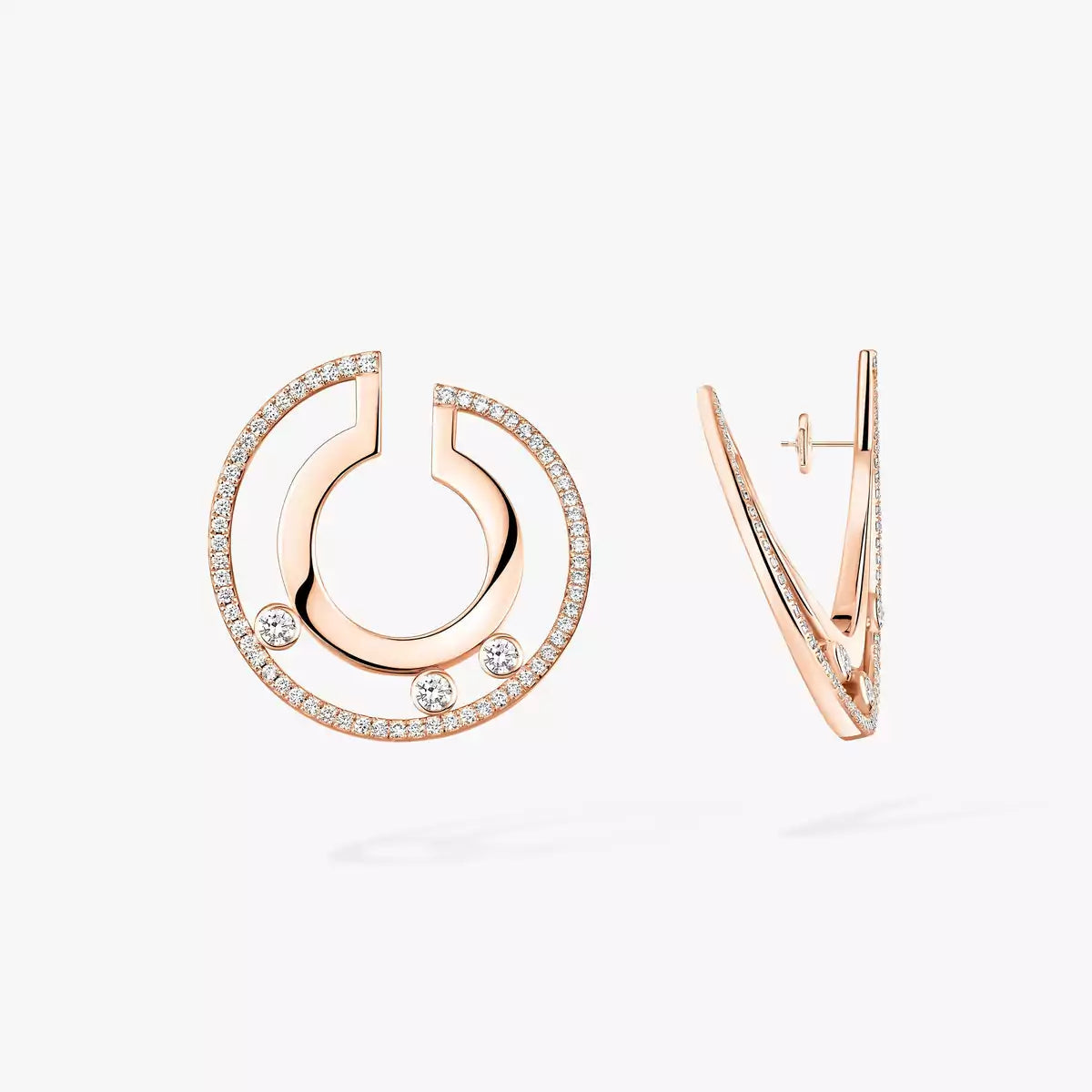 [Glow Muse]Move Romane Small Diamond Hoop Earrings