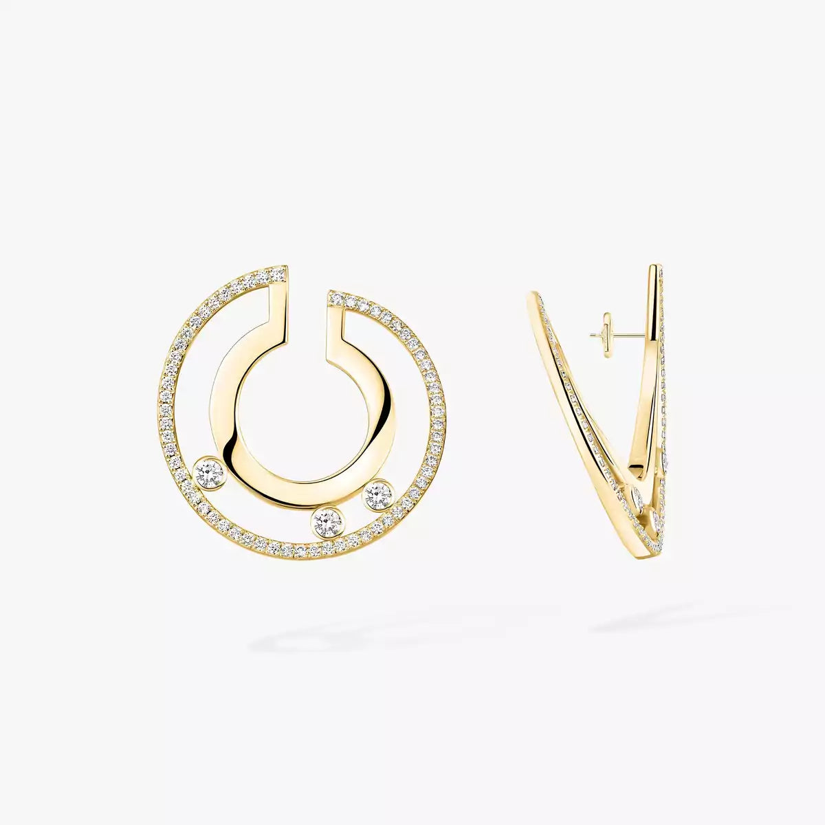 [Glow Muse]Move Romane Small Diamond Hoop Earrings