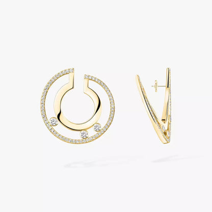 [Glow Muse]Move Romane Small Diamond Hoop Earrings