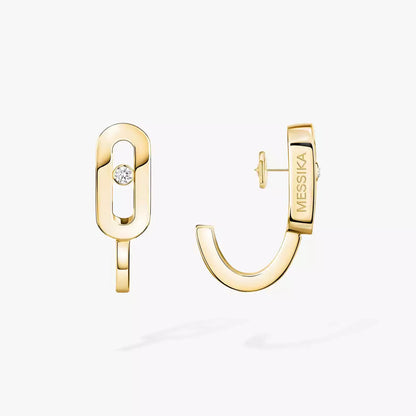 [Glow Muse]Diamond Mini Hoop Earrings Move Classique