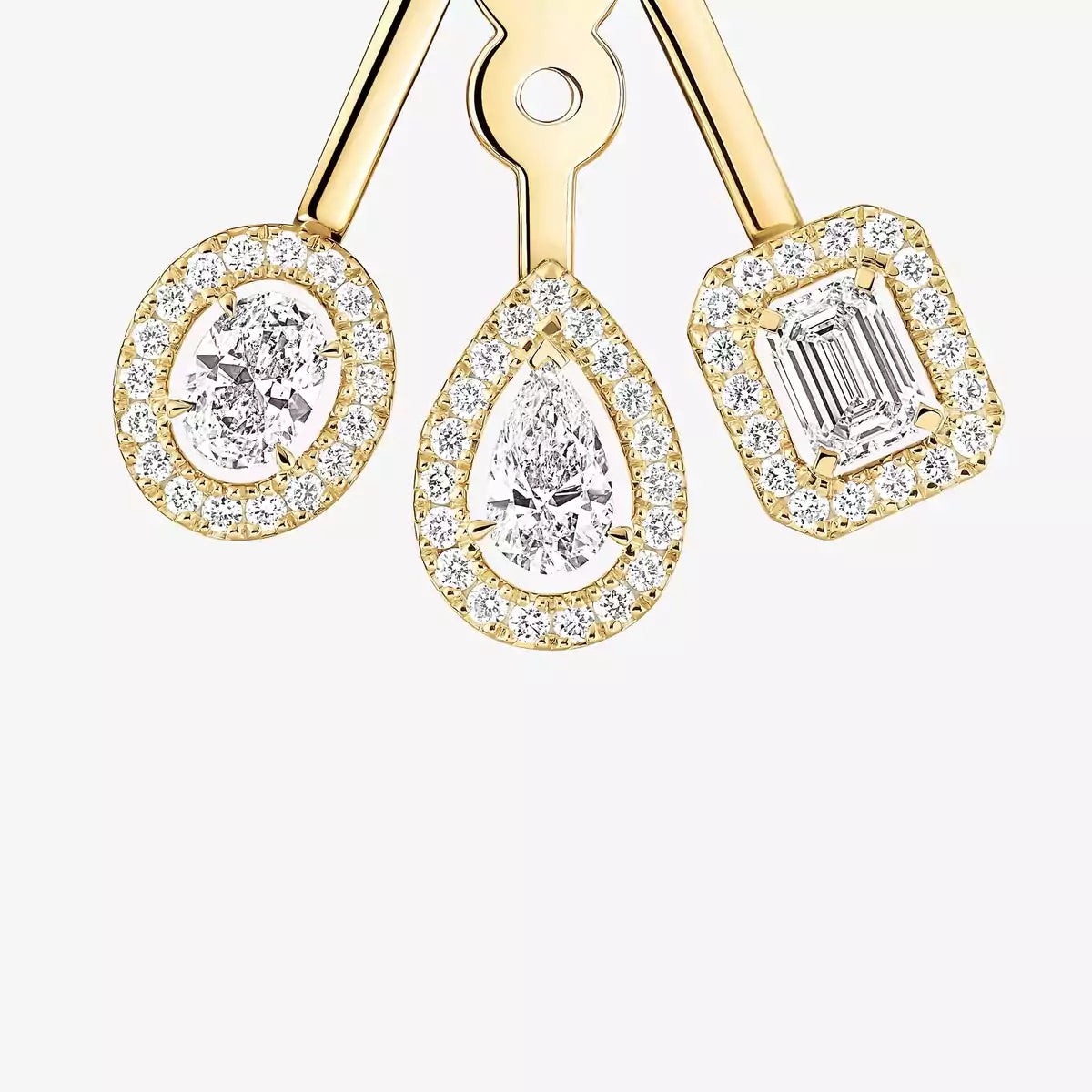 [Glow Muse] My Twin Trio  Diamond Earrings