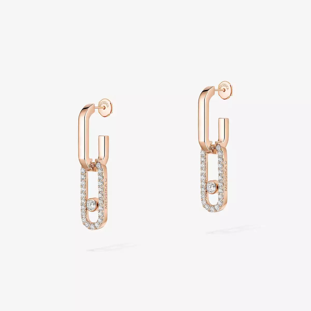 [Glow Muse]Move Link Diamond Earrings