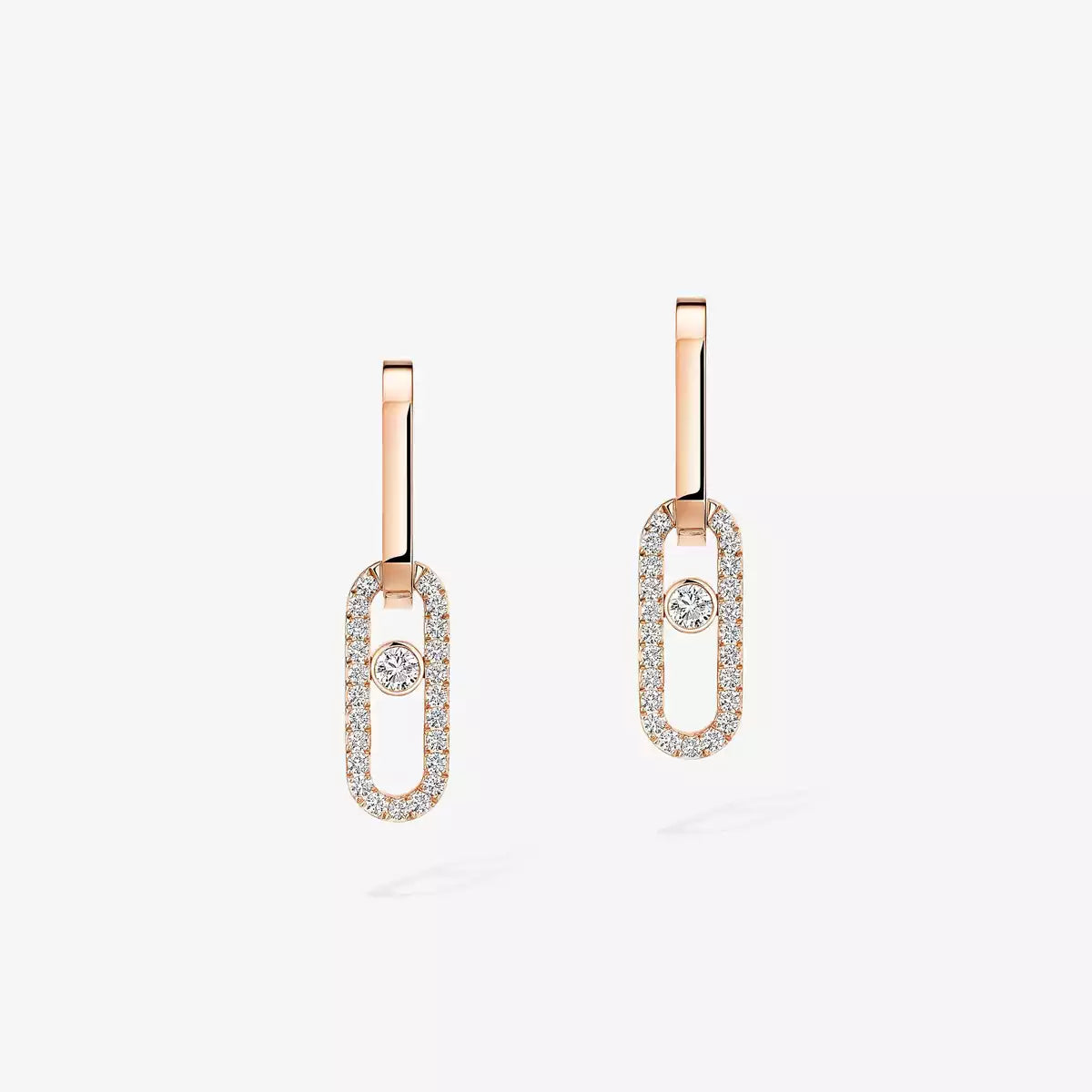 [Glow Muse]Move Link Diamond Earrings