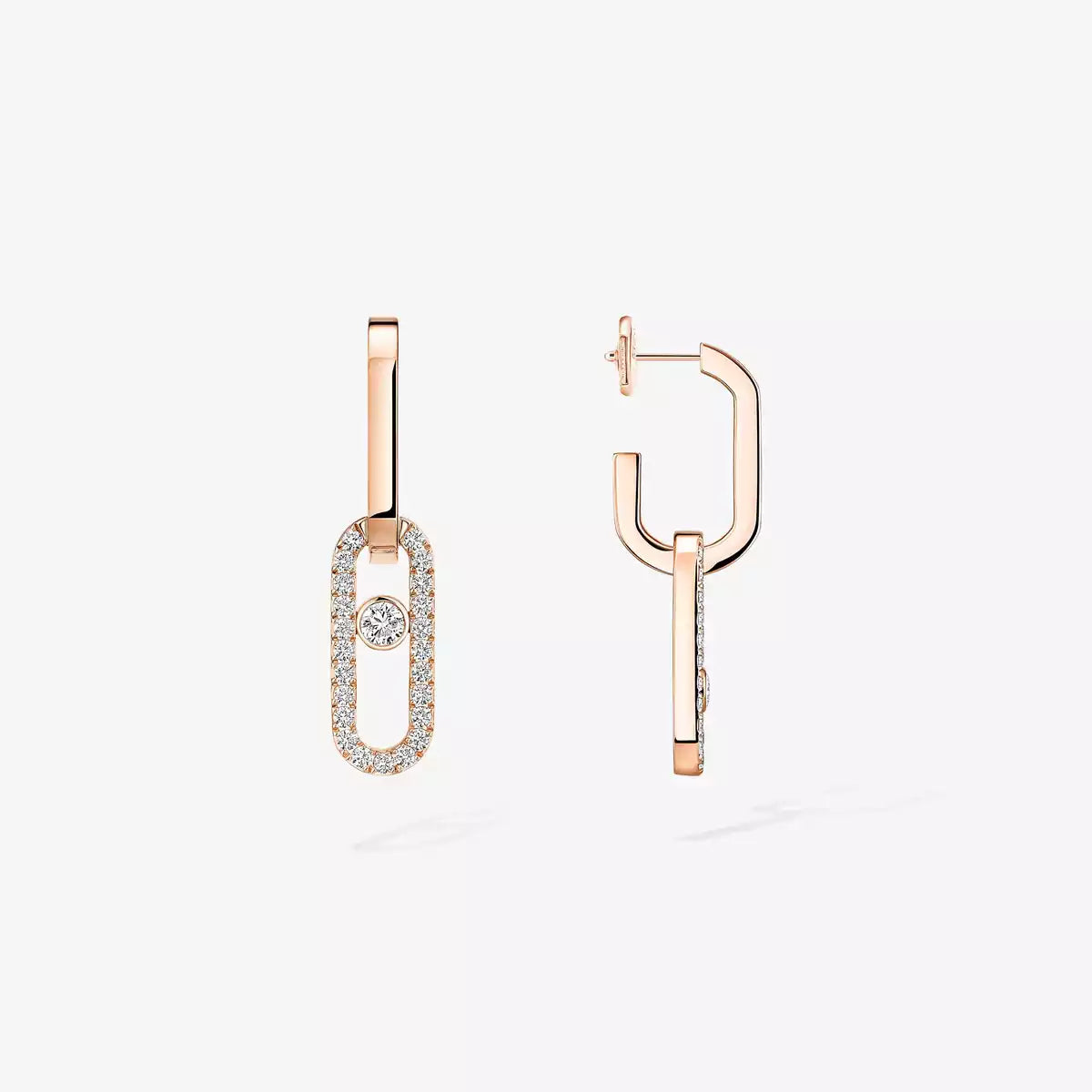 [Glow Muse]Move Link Diamond Earrings