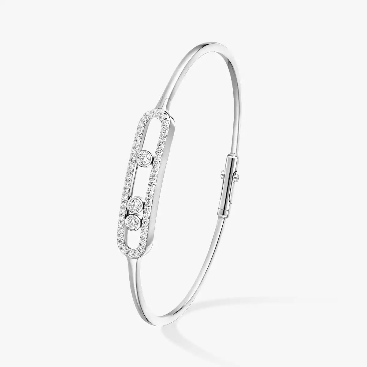 [Glow Muse]Move Pavé Diamond Bangle Bracelet M