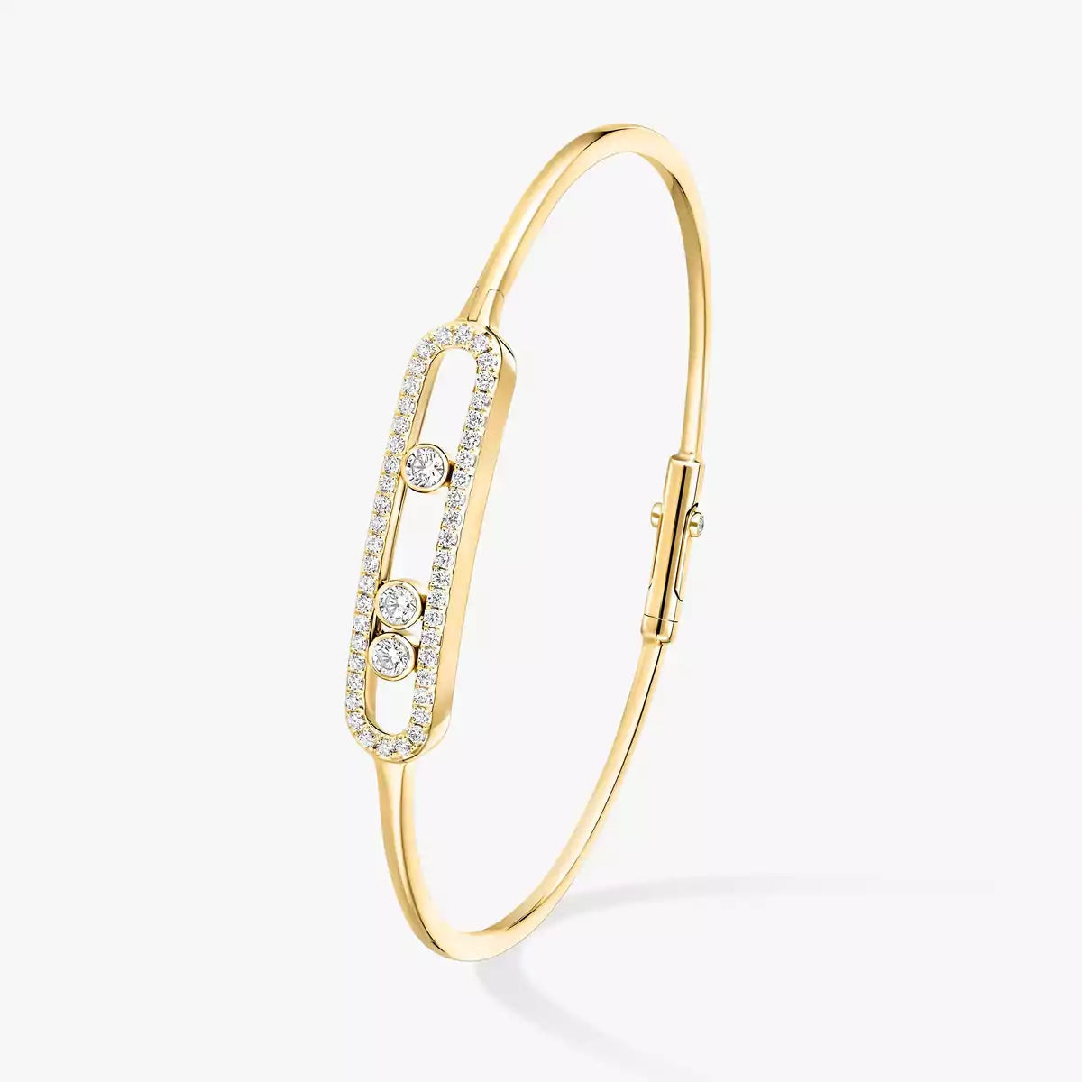 [Glow Muse]Move Pavé Diamond Bangle Bracelet M