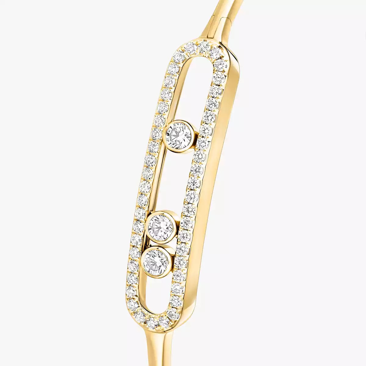 [Glow Muse]Move Pavé Diamond Bangle Bracelet M