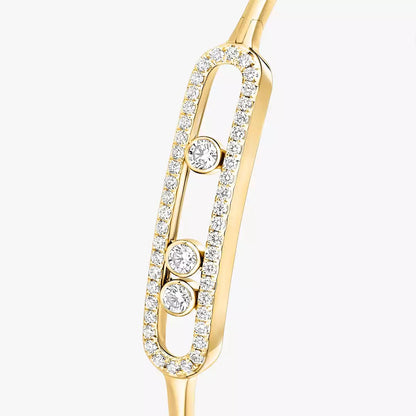 [Glow Muse]Move Pavé Diamond Bangle Bracelet M