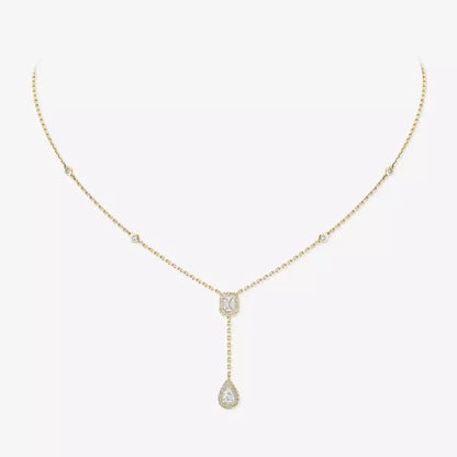 [Glow Muse]Gold Diamond Tie Necklace