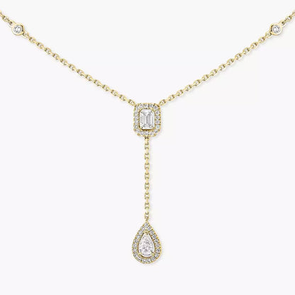 [Glow Muse]Gold Diamond Tie Necklace