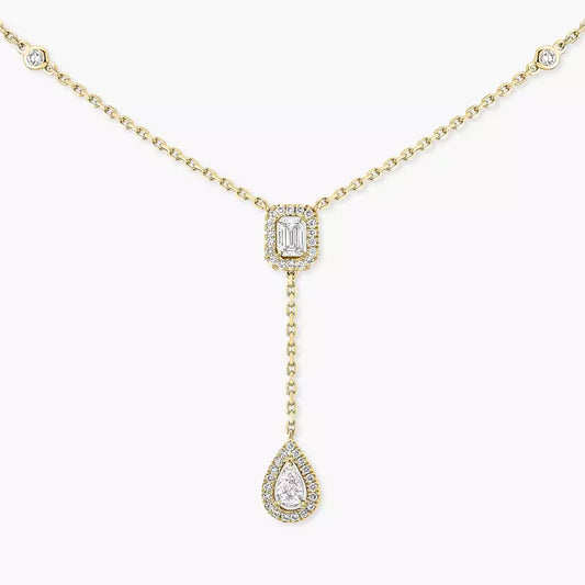 [Glow Muse]Gold Diamond Tie Necklace