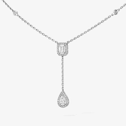 [Glow Muse]Gold Diamond Tie Necklace