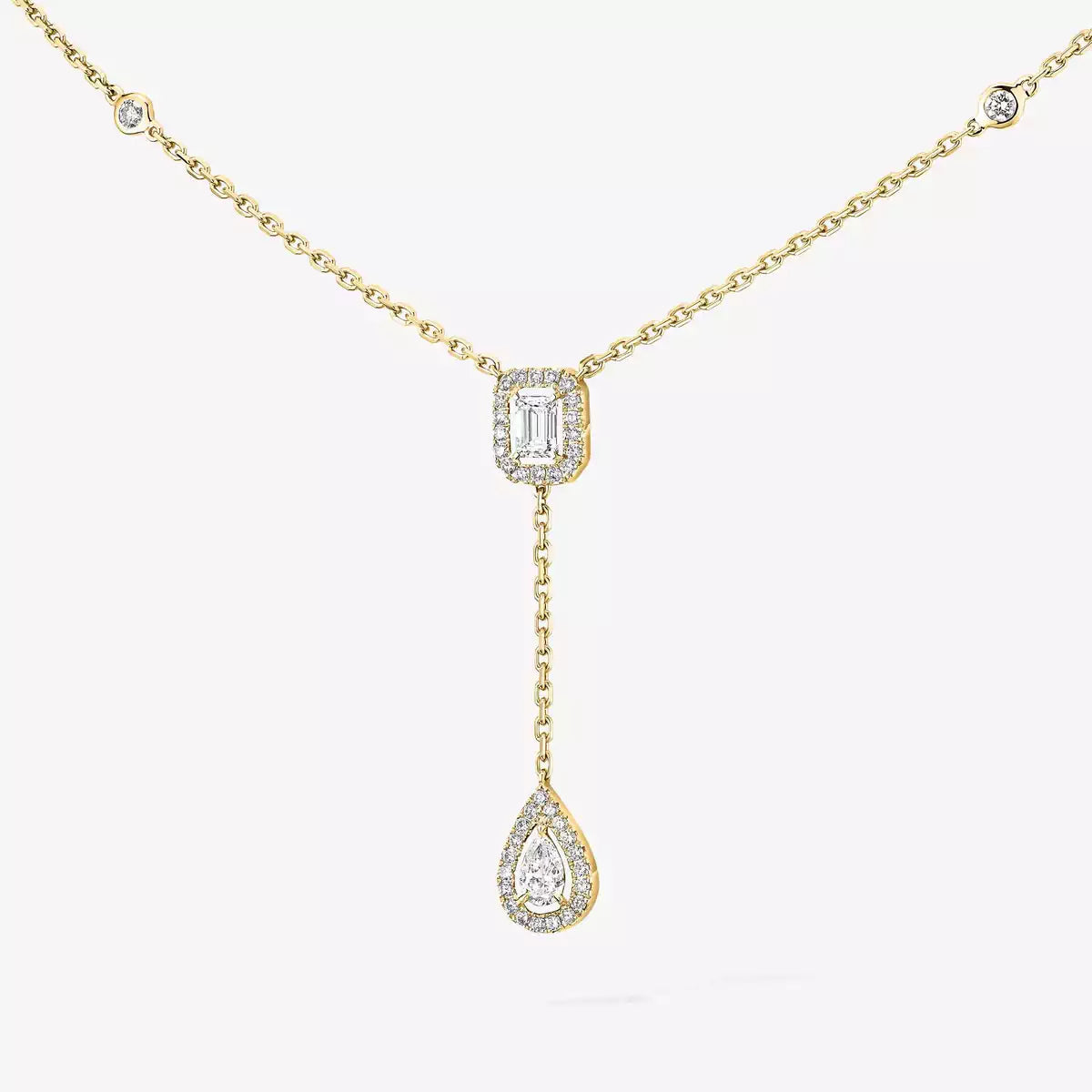[Glow Muse]Gold Diamond Tie Necklace