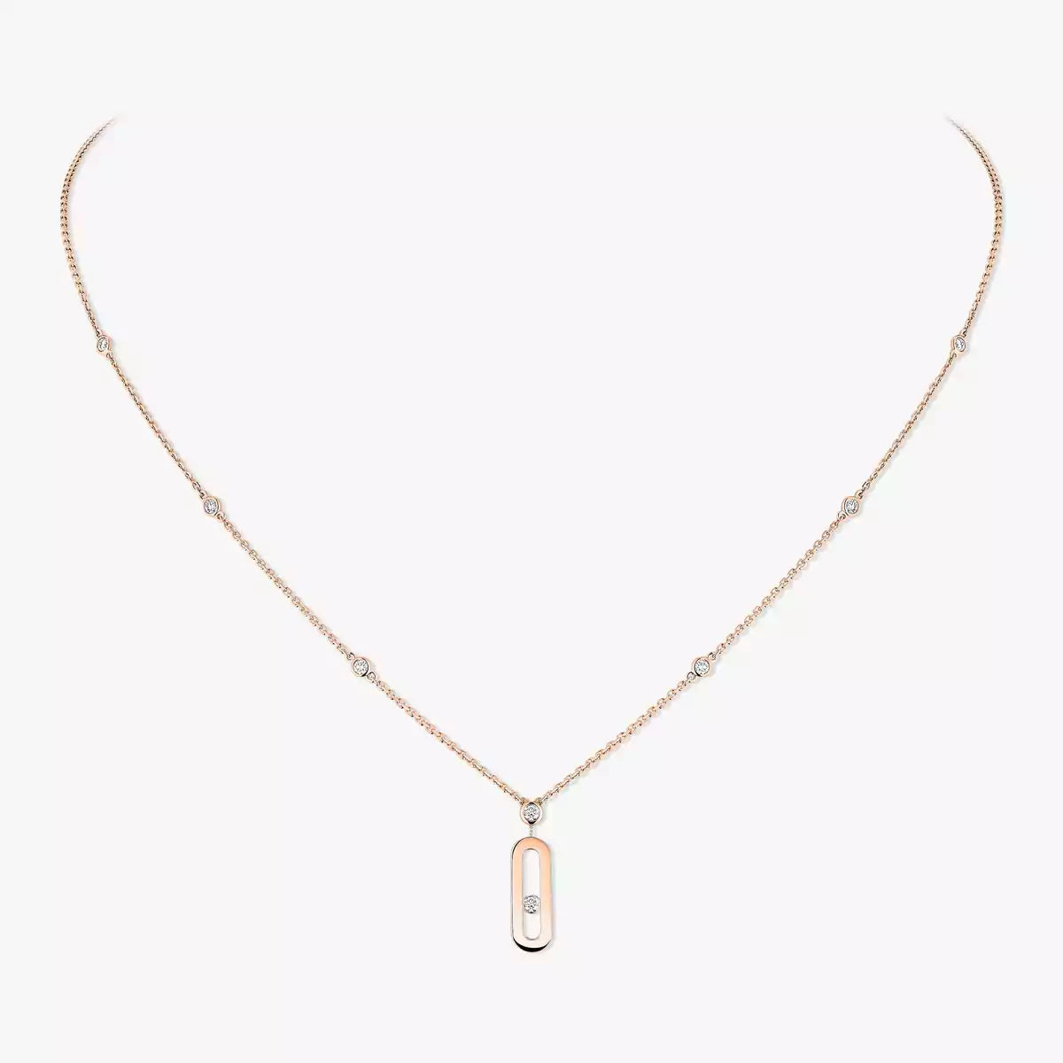 [Glow Muse] Move Uno Gold Diamond Long Necklace