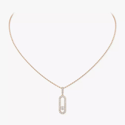 [Glow Muse]Move Uno Diamond Necklace in Rose Gold