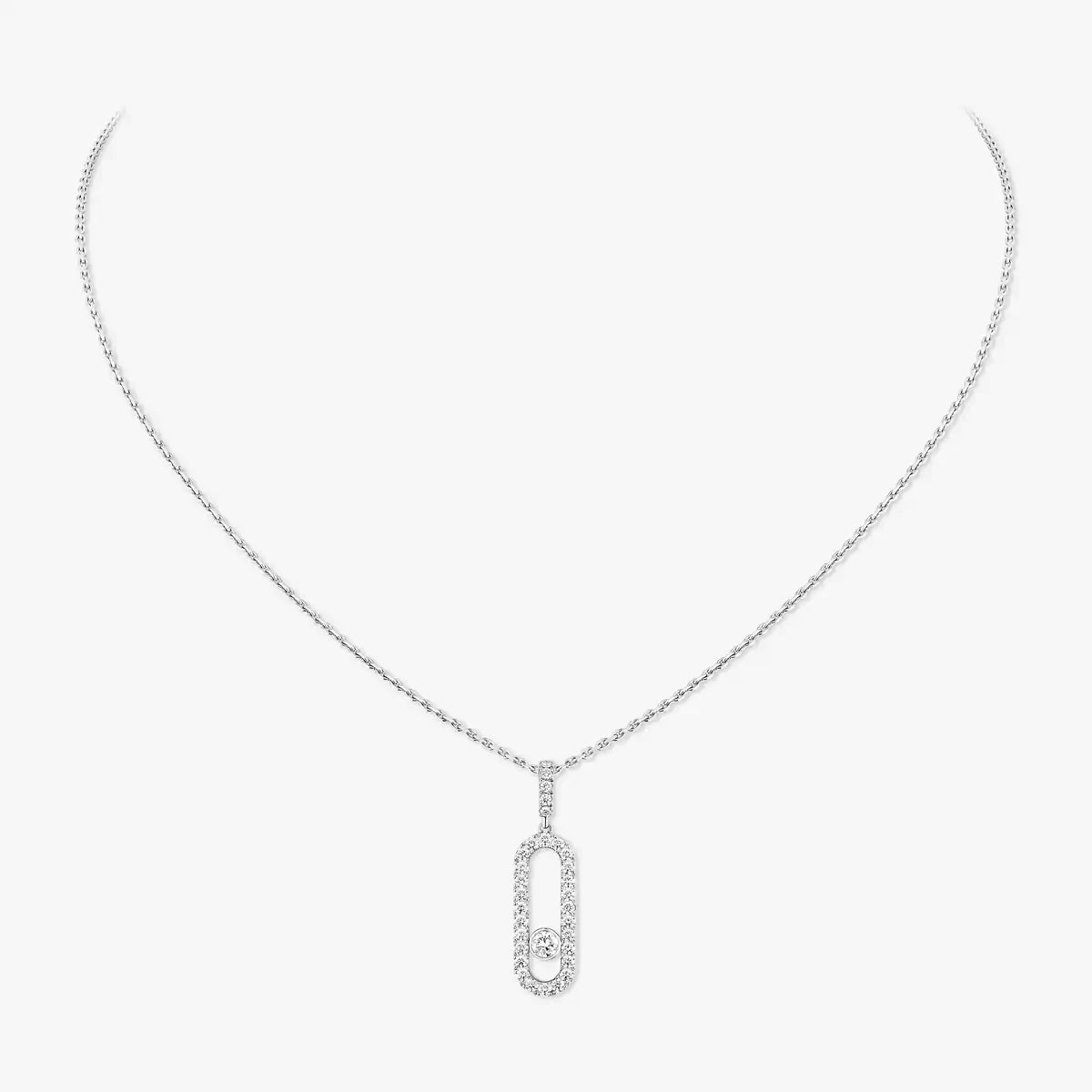 [Glow Muse]Move Uno Diamond Necklace in Rose Gold